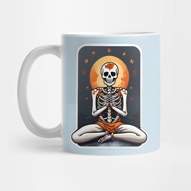 Skeleton Meditating by VivaLaRetro